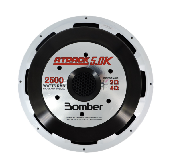 WOOFER 15″ ATRACK 5K 2Ω 2500 WATTS RMS – BRANCO – Bomber